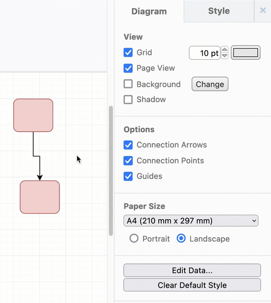 Choose a different path style (Waypoints) in the Style tab in the format panel on the right in draw.io to straighten a connector