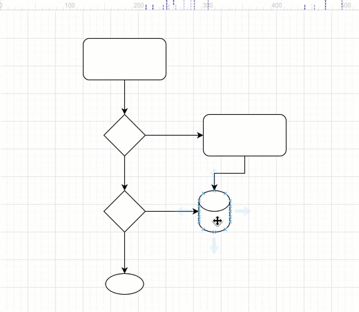 Draw  a fixed connectors between shapes in diagrams.net