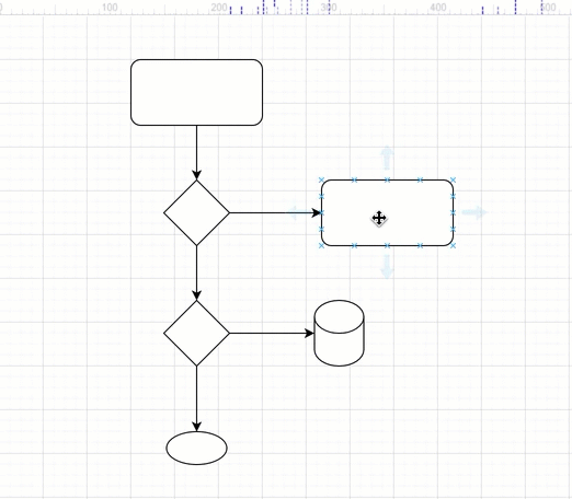 Draw  a floating connectors between shapes in diagrams.net