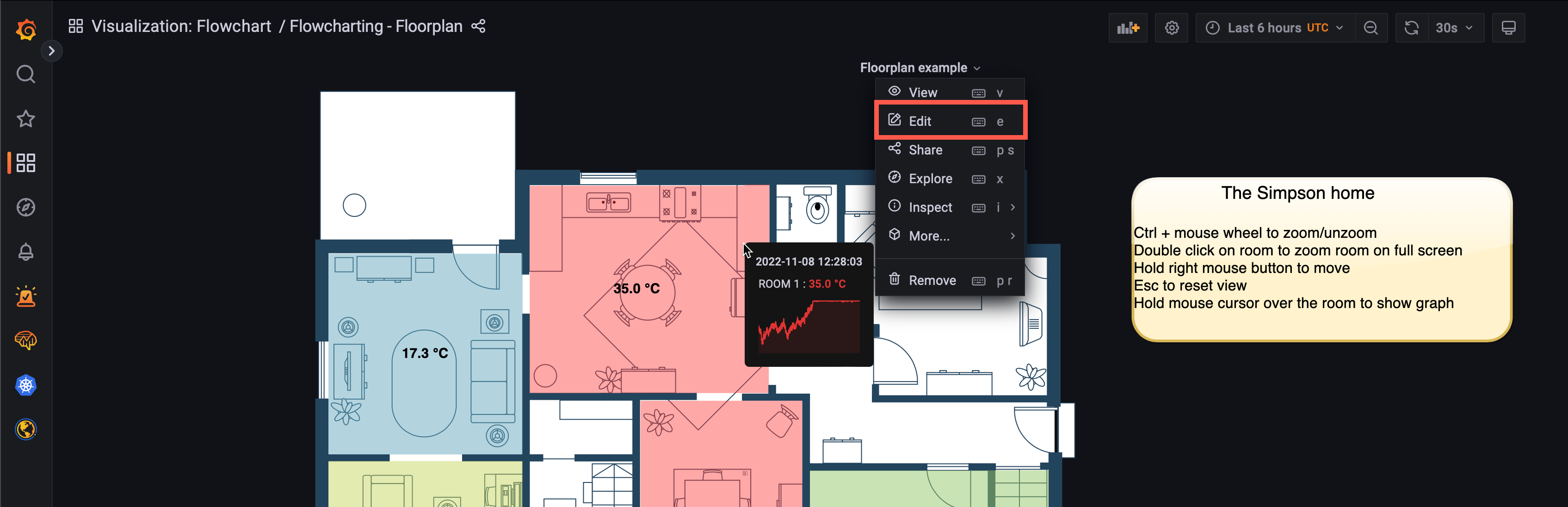 Have a look at a live example of a draw.io diagram used with the Flowcharting Grafana plugin
