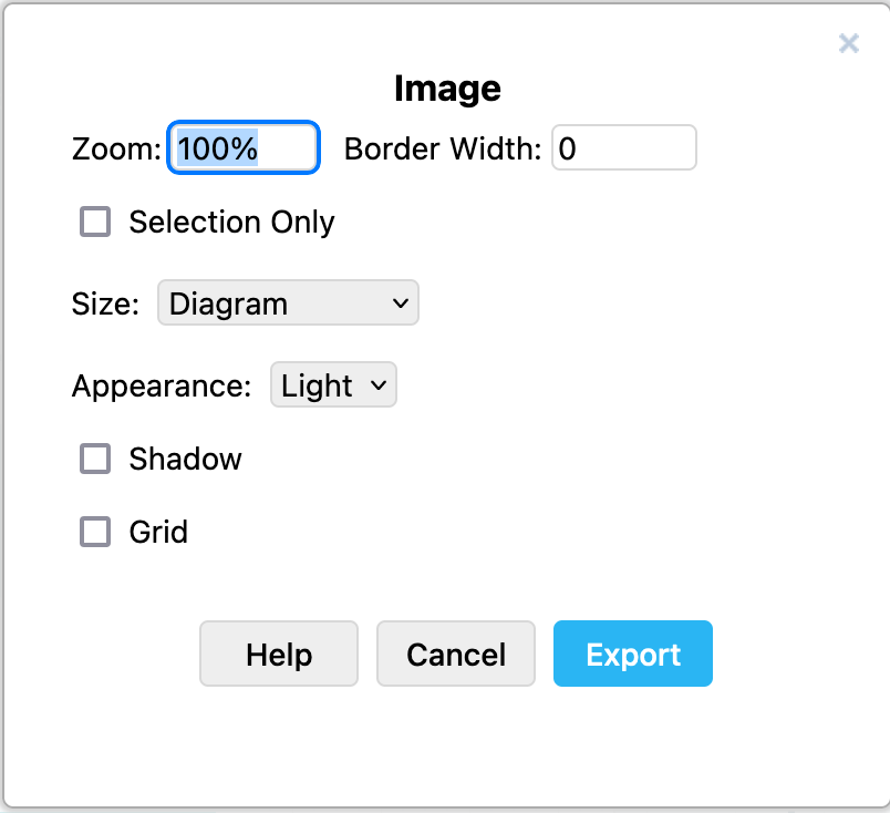 Choose the export settings for the JPEG image