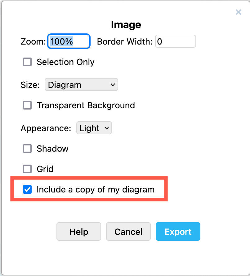 Choose the export settings for the PNG image