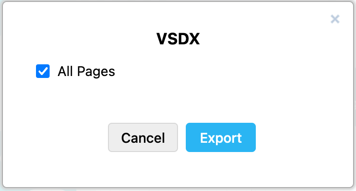 Export your diagram as a VSDX, and choose where to save the exported VSDX file