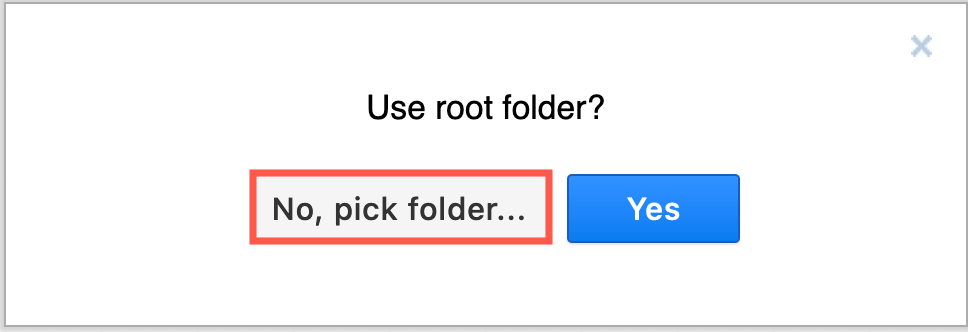 Click on 'No, pick folder' to choose a different folder to move your diagram file to in Google Drive