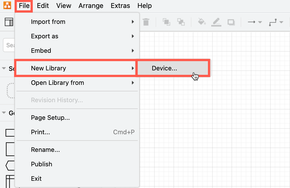 Create a new shape library to use with draw.io for Confluence Cloud