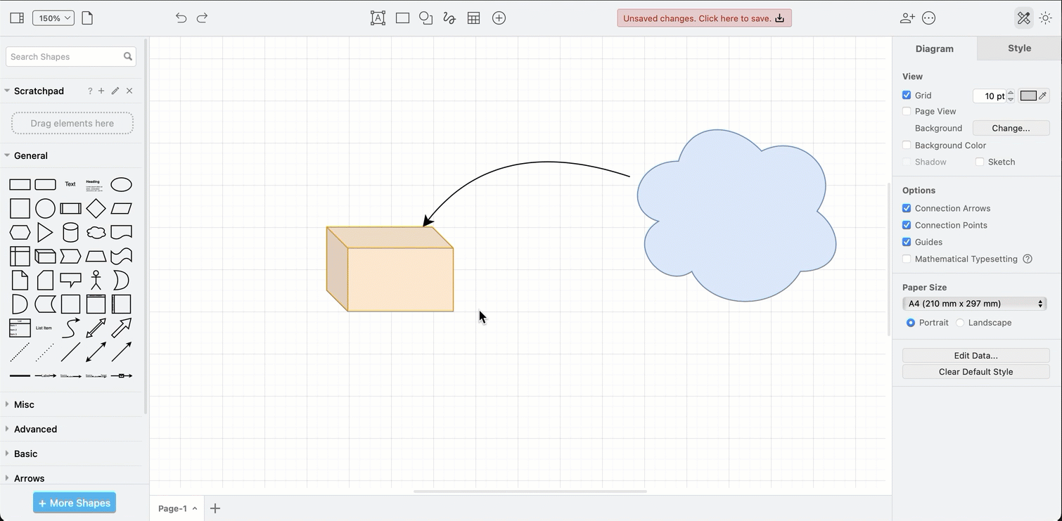 Hold down shift and drag one shape over another shape to swap them